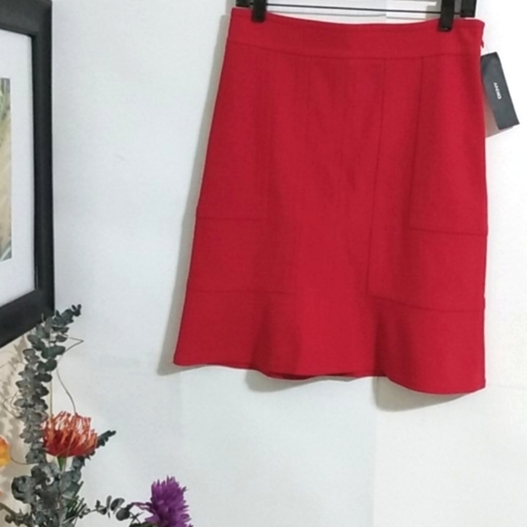 DKNY RED A-LINE SKIRT NWT SIZE 6 - Picture 12 of 12